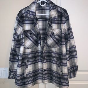 H&M Plaid Shirt Jacket